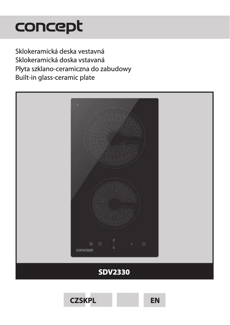 Page 1 de la notice Manuel utilisateur Concept sdv2330