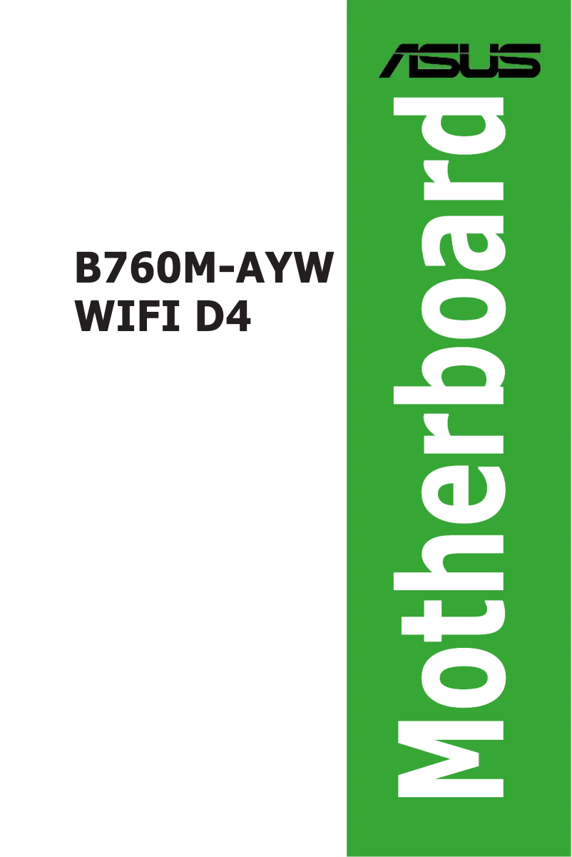 Page 1 de la notice Manuel utilisateur Asus B760M-AYW WIFI D4