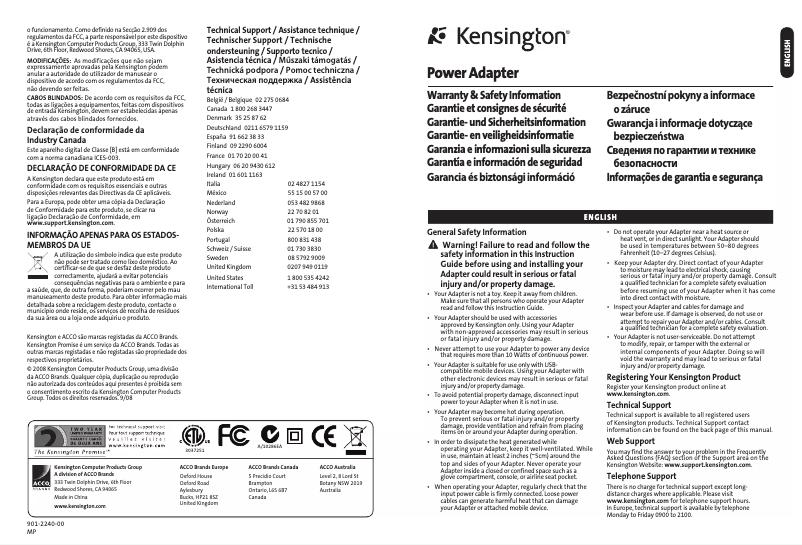 Image de la première page du manuel de l'appareil K38035US