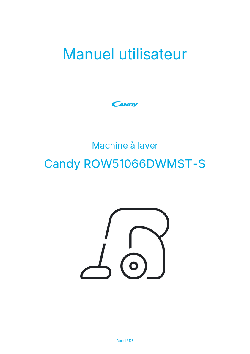 Page n°1 - Manuel utilisateur Candy ROW51066DWMST-S