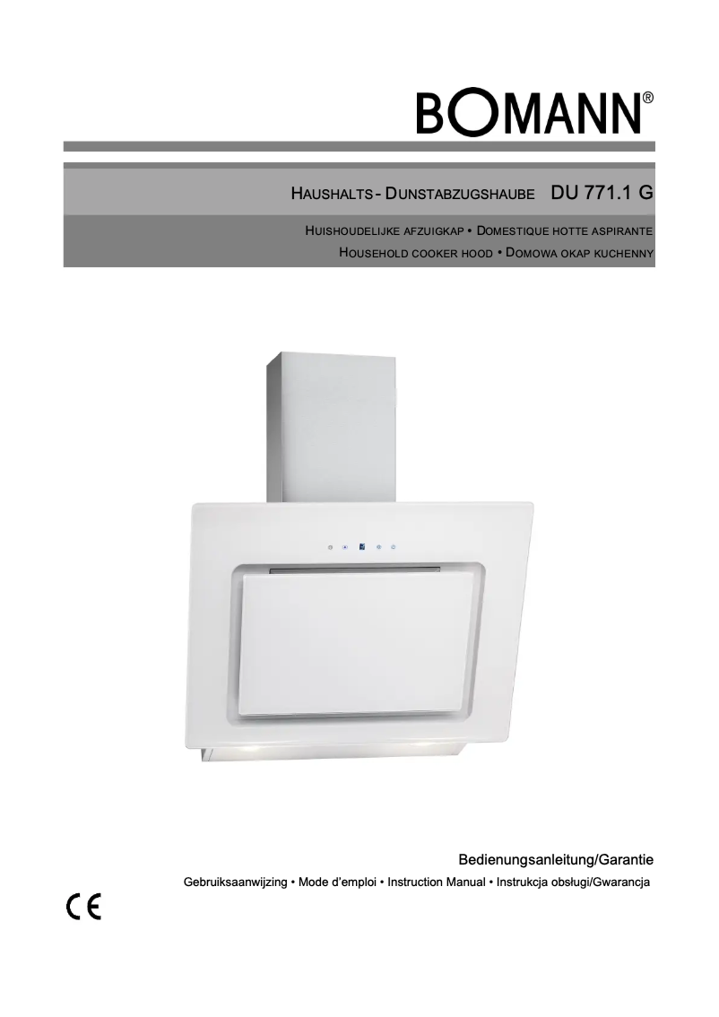 Image de la première page du manuel de l'appareil DU 771.1 G