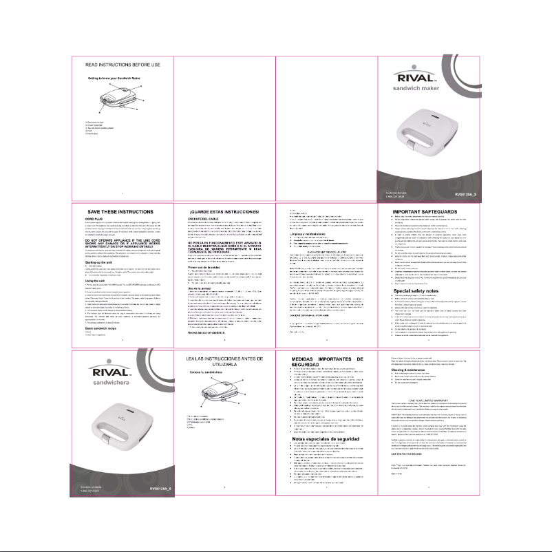 Image de la première page du manuel de l'appareil RVS6128A