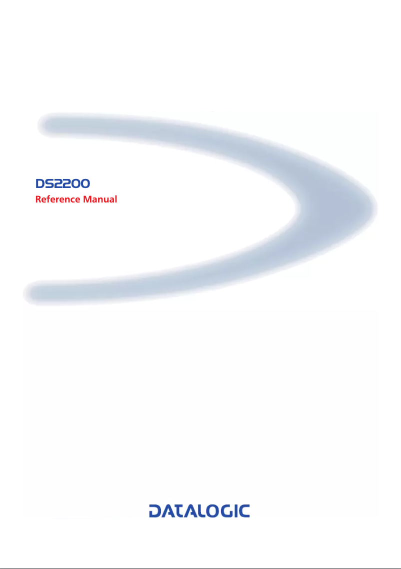 Page 1 of the manual User Manual Datalogic DS2200