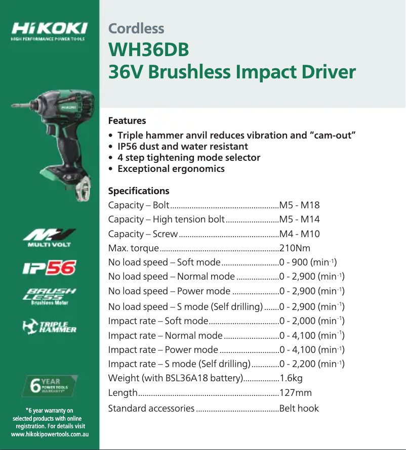 Image de la première page du manuel de l'appareil WH 36DB