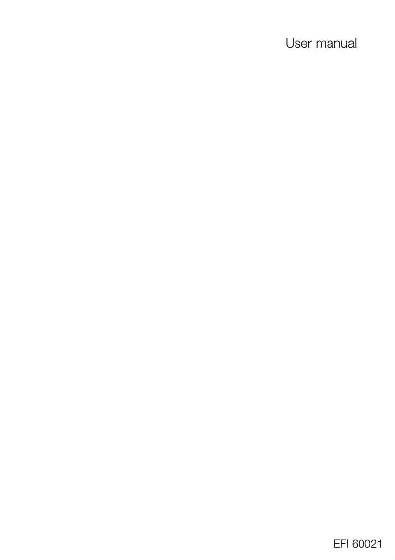 Image de la première page du manuel de l'appareil EFI60021S