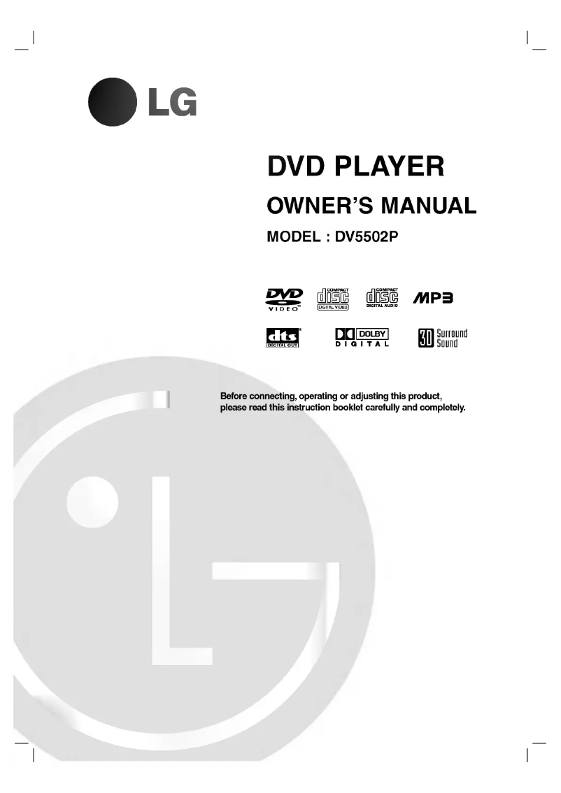 Image de la première page du manuel de l'appareil DV5502P