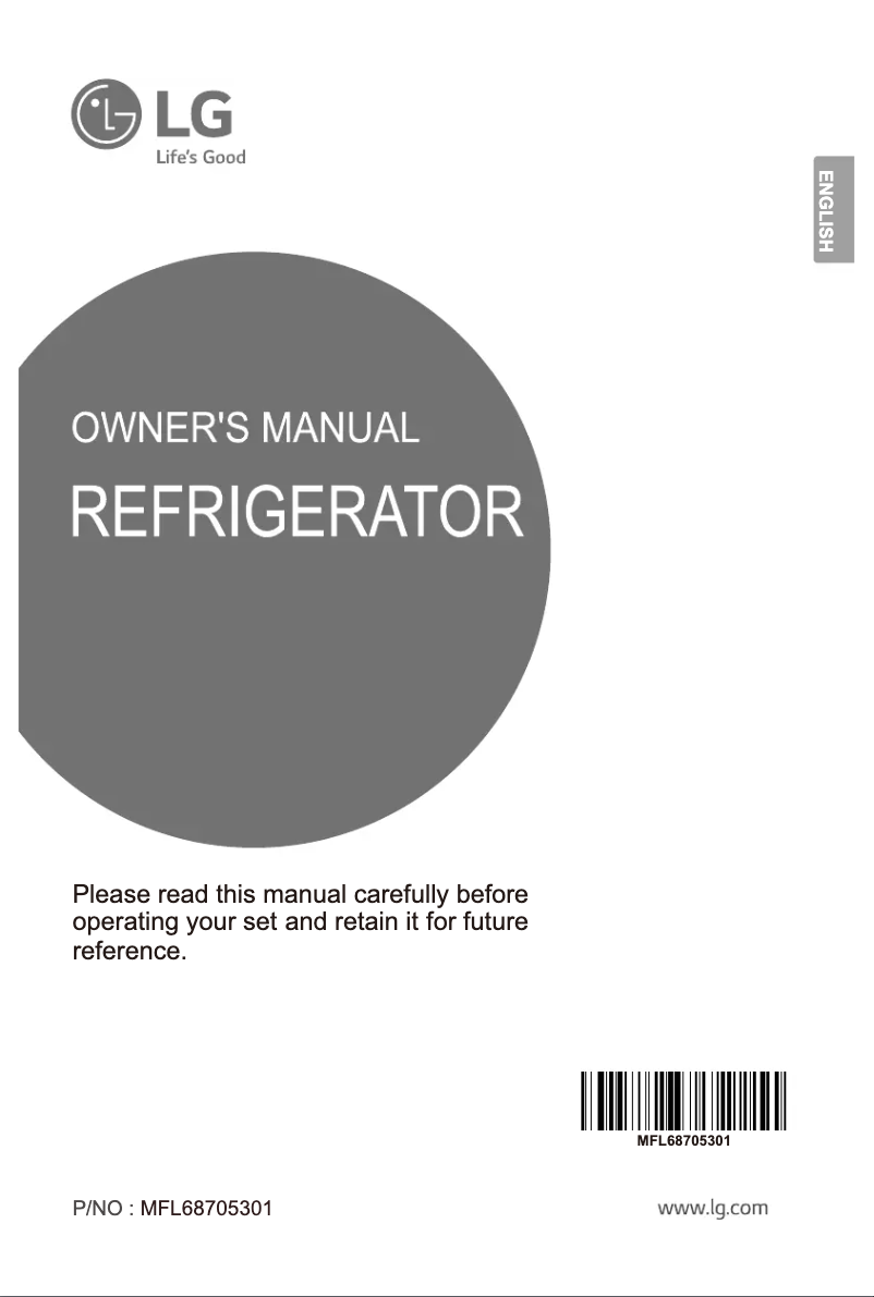 Page n°1 - Manuel utilisateur LG GL-B282RPHG