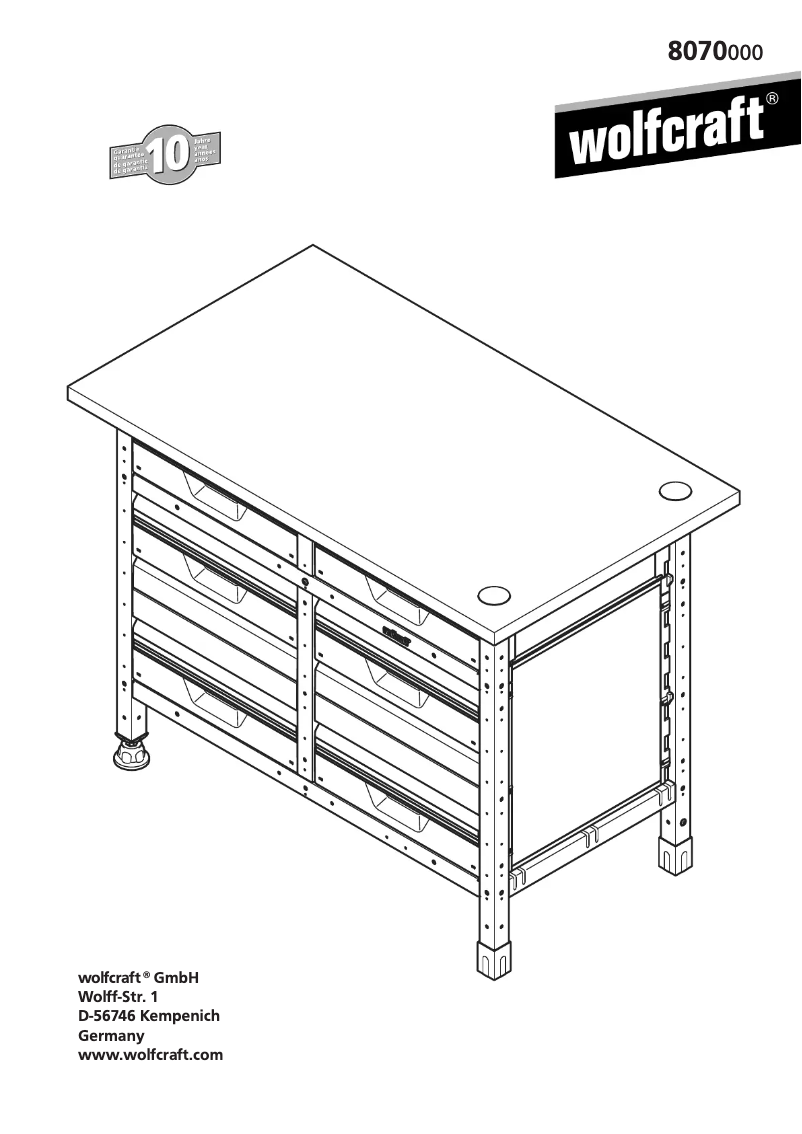 Page n°1 - Manuel utilisateur Wolfcraft 8070000