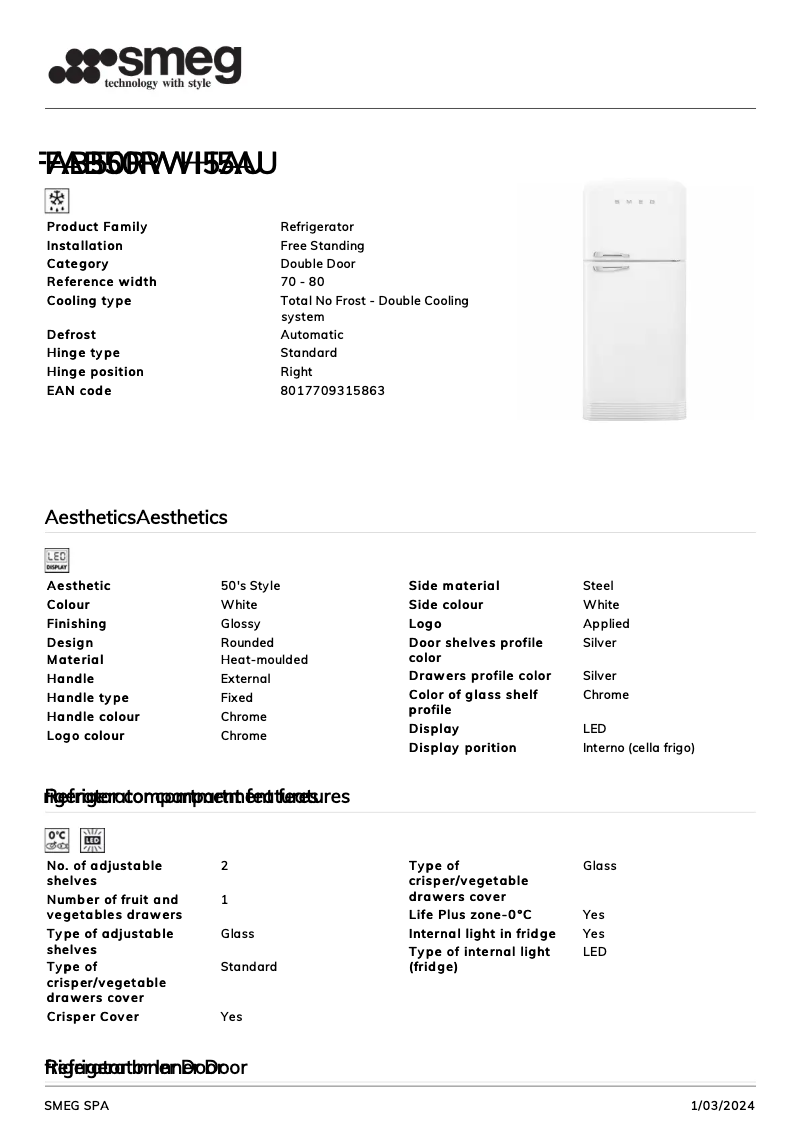 Imagen de la primera página del manual del dispositivo FAB50RWH5AU