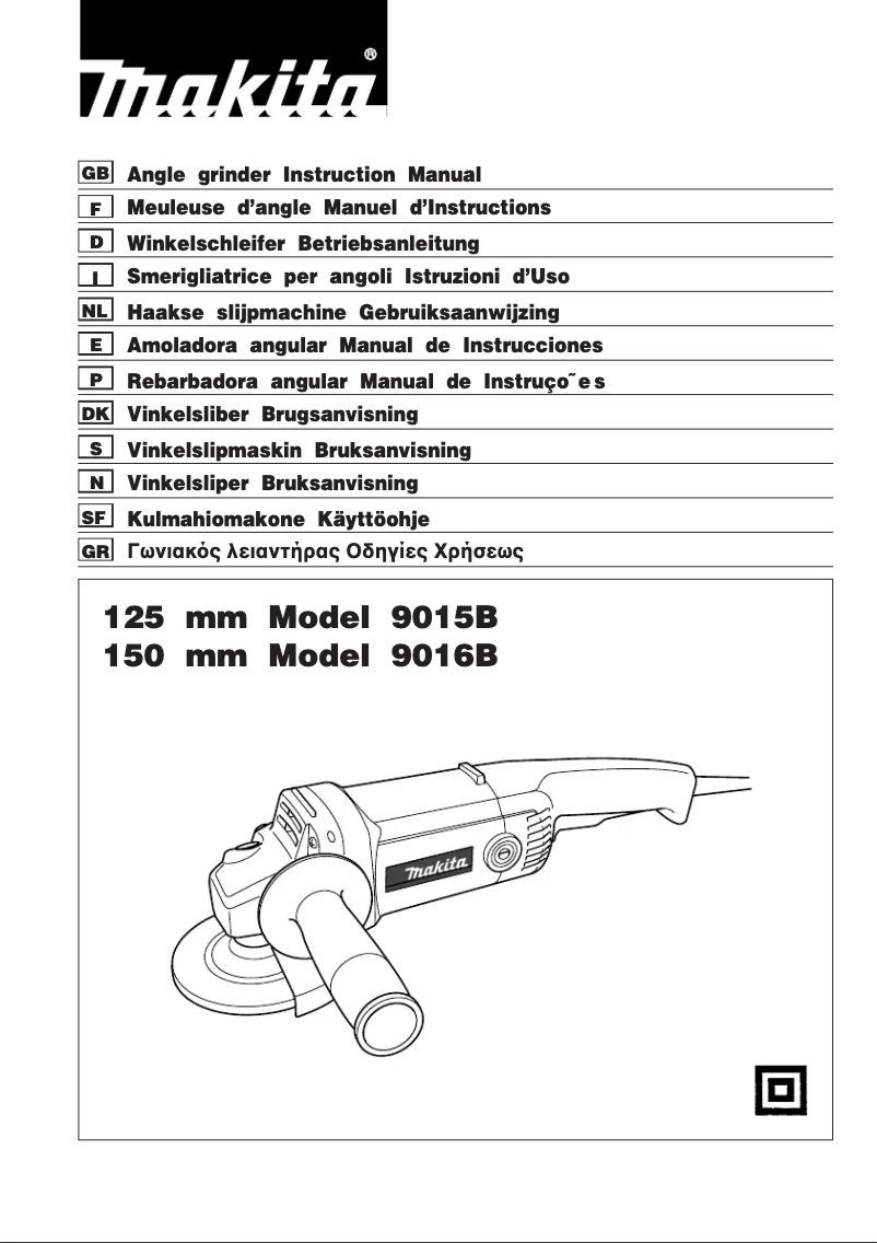 Page 1 de la notice Manuel utilisateur Makita 9016B