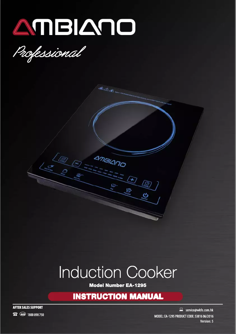 Page n°1 - Manuel utilisateur Ambiano EA-1295