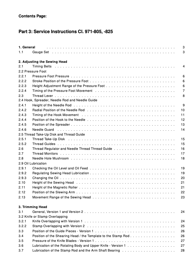 Page n°1 - Manuel utilisateur Dürkopp Adler 971