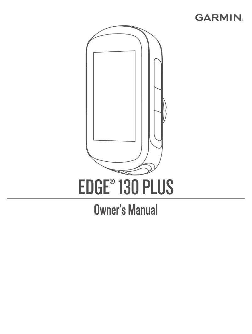 Image de la première page du manuel de l'appareil Edge 130 Plus
