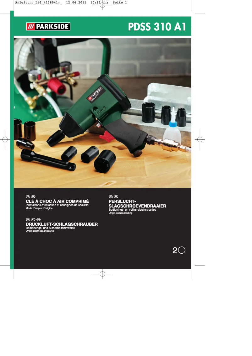 Page 1 de la notice Manuel utilisateur Parkside PDSS 310 A1