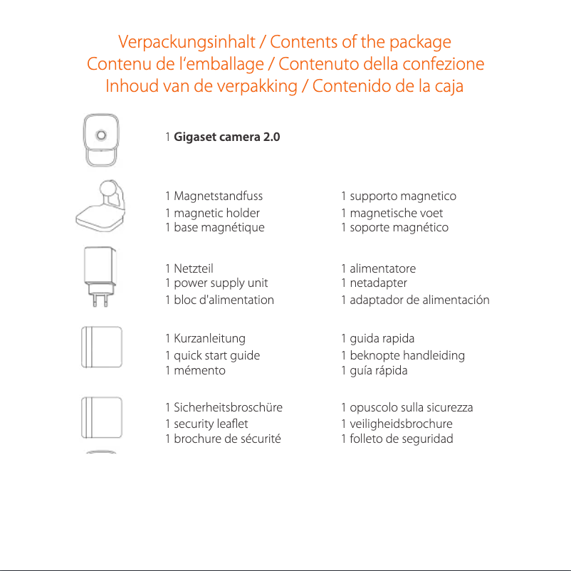 Page 1 de la notice Manuel utilisateur Gigaset Camera 2.0
