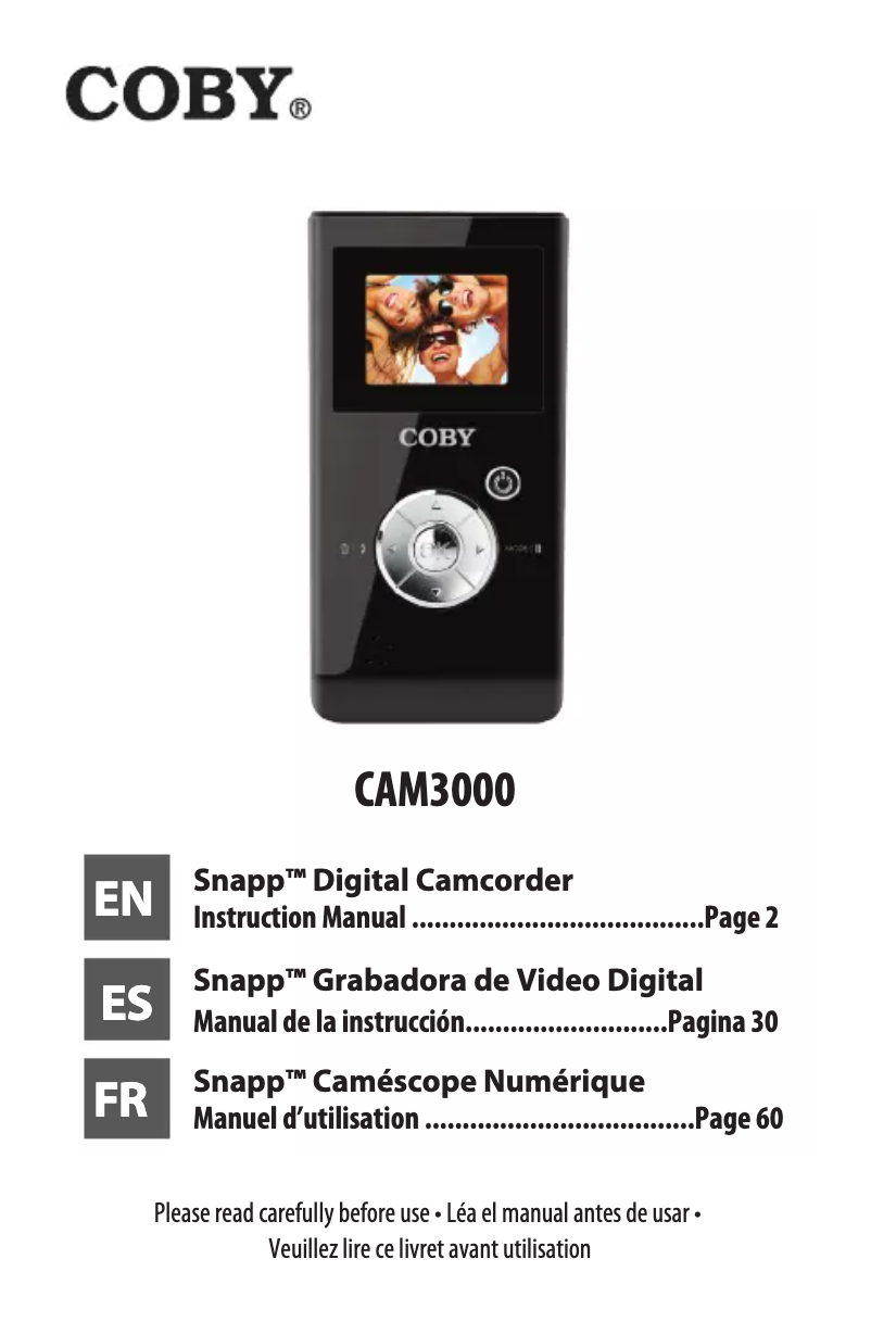 Image de la première page du manuel de l'appareil CAM3000