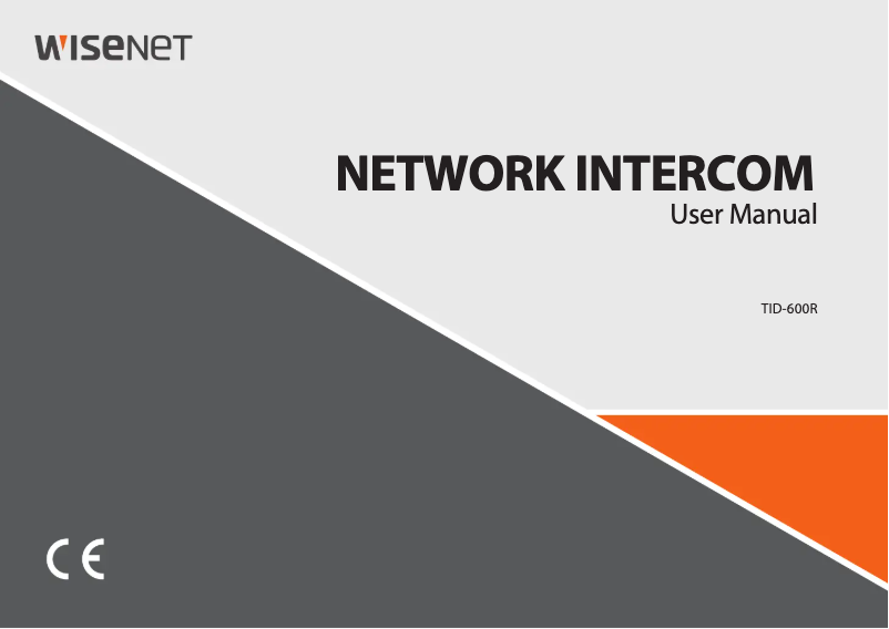 Page 1 de la notice Manuel utilisateur Hanwha TID-600R