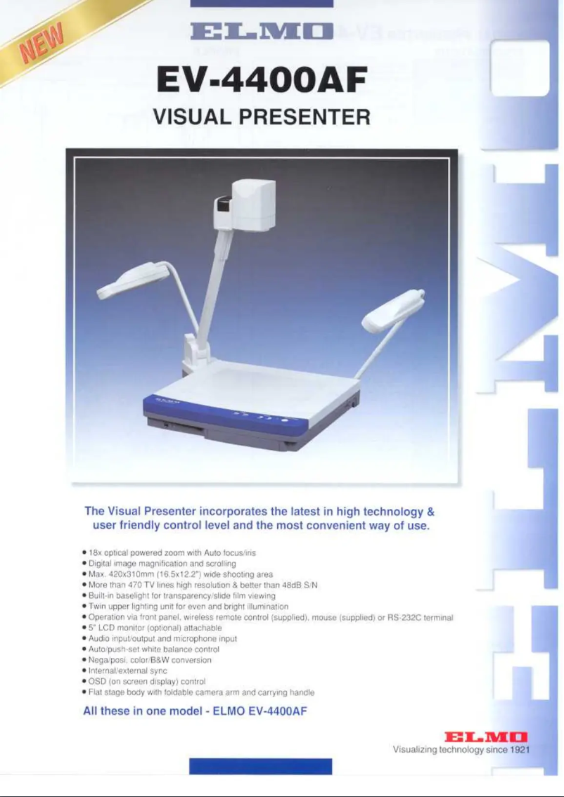 Image de la première page du manuel de l'appareil EV-4400AF