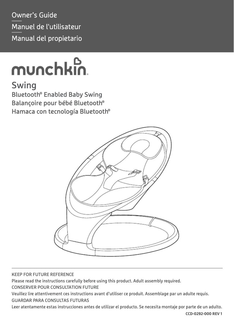 Page n°1 - Manuel utilisateur Munchkin Swing