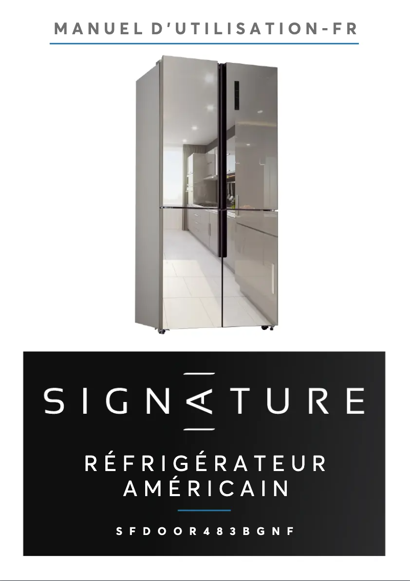 Page n°1 - Manuel utilisateur Signature SFDOOR483BGNF