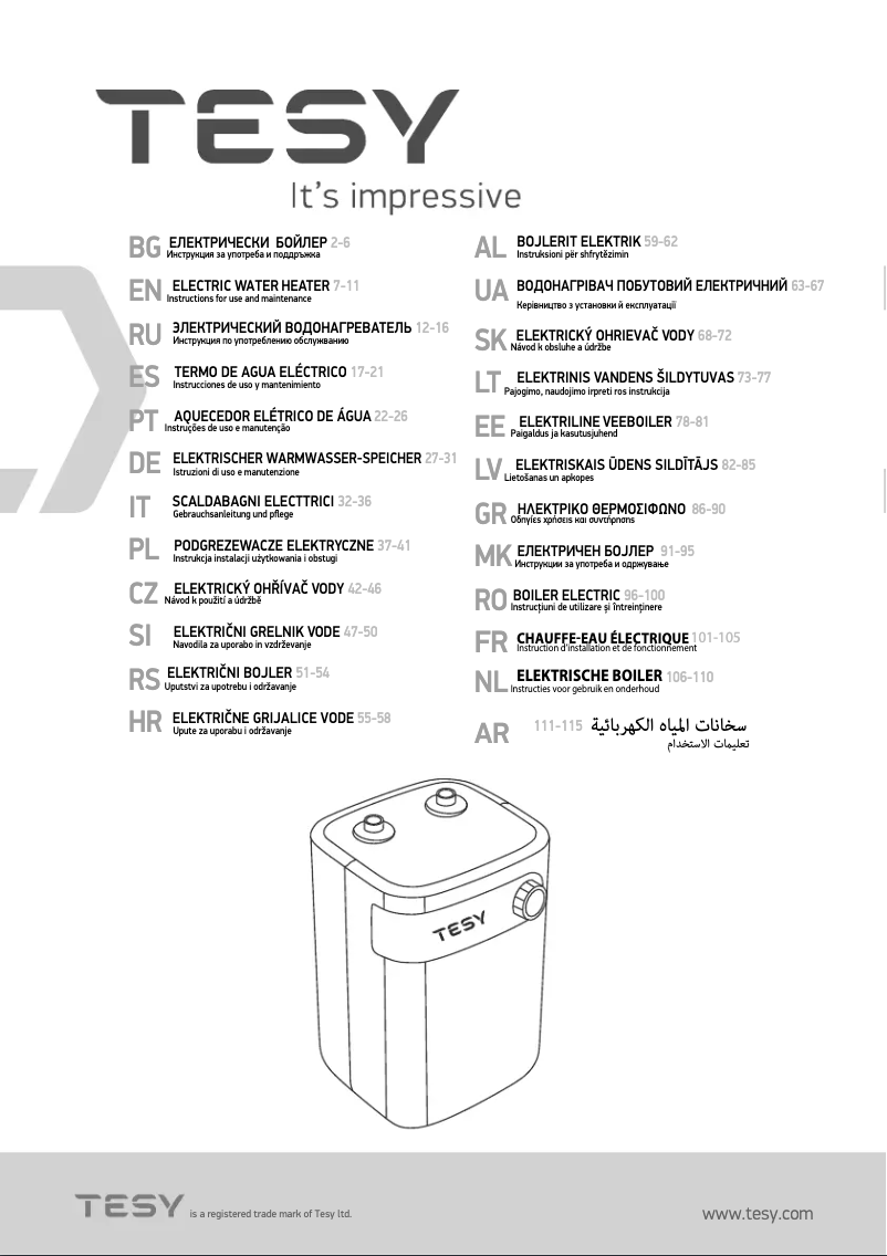 Page n°1 - Manuel utilisateur Tesy Compact 5
