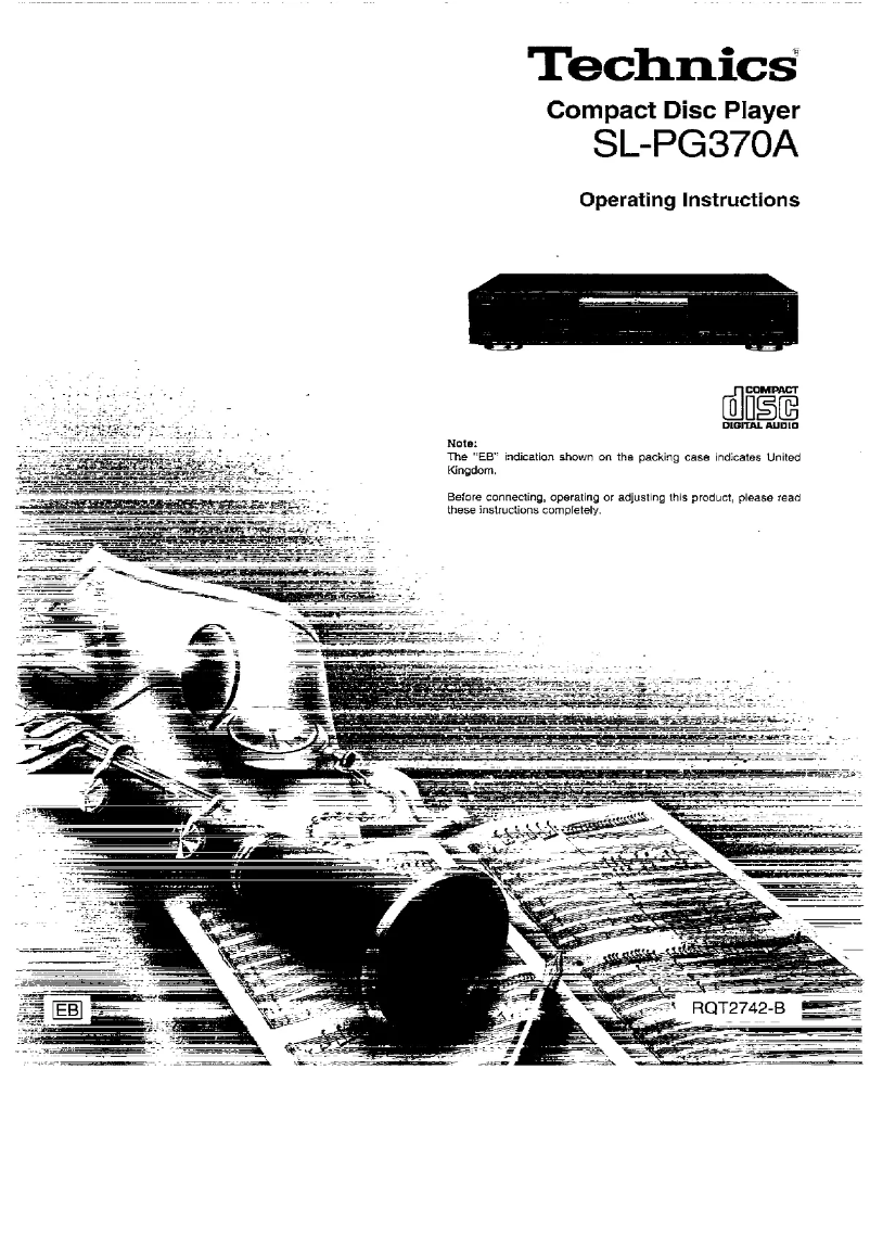 Page 1 de la notice Manuel utilisateur Technics SL-PG370A