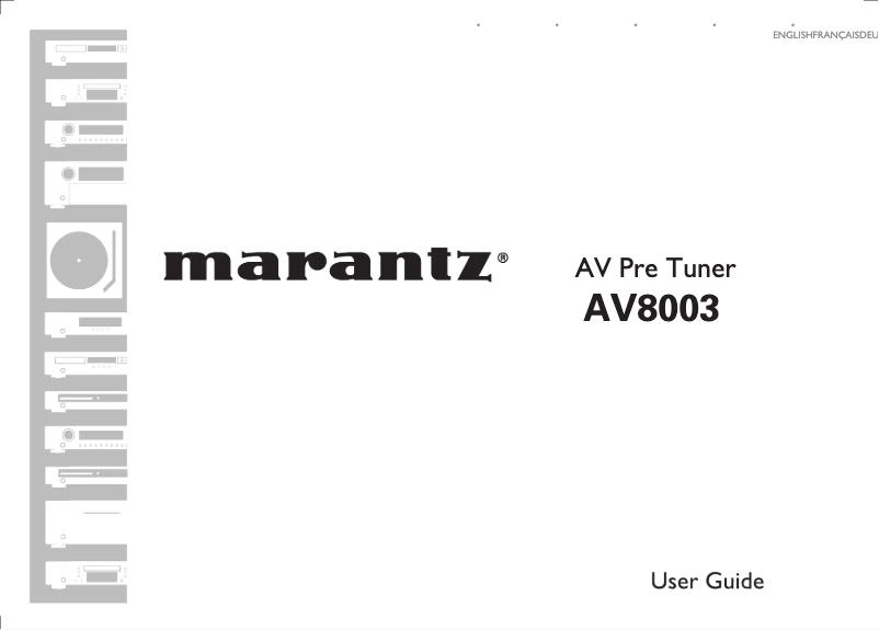 Page 1 de la notice Manuel utilisateur Marantz AV8003/ZWA