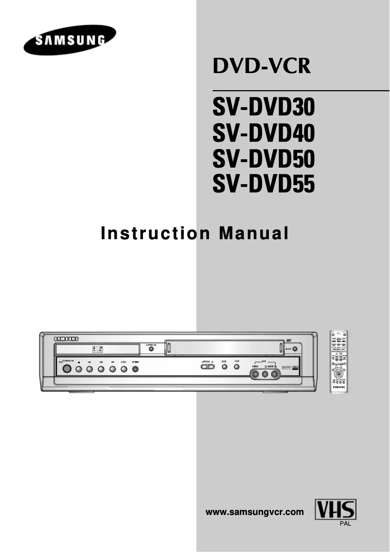Page n°1 - Manuel utilisateur Samsung SV-DVD30