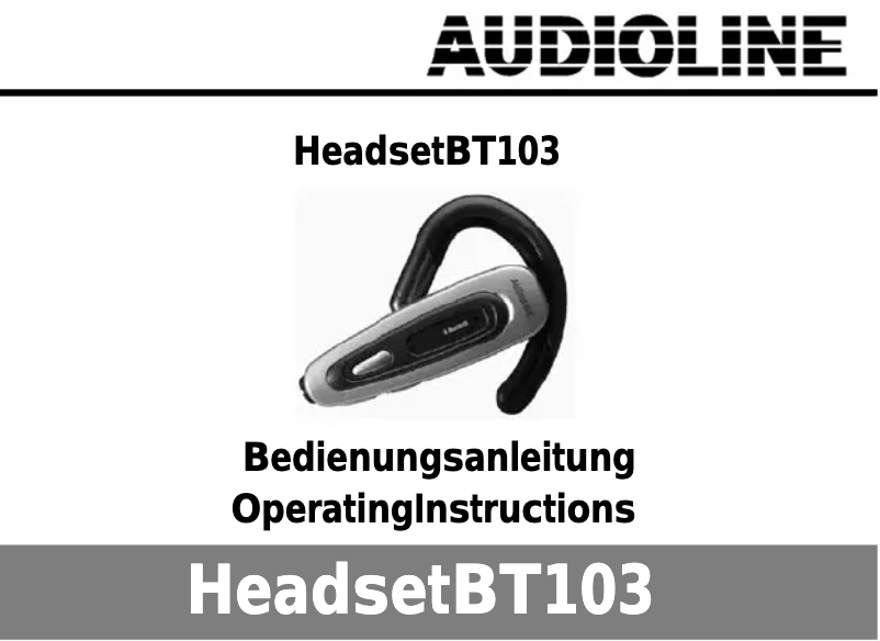 Page n°1 - Manuel utilisateur Audioline Headset BT 103