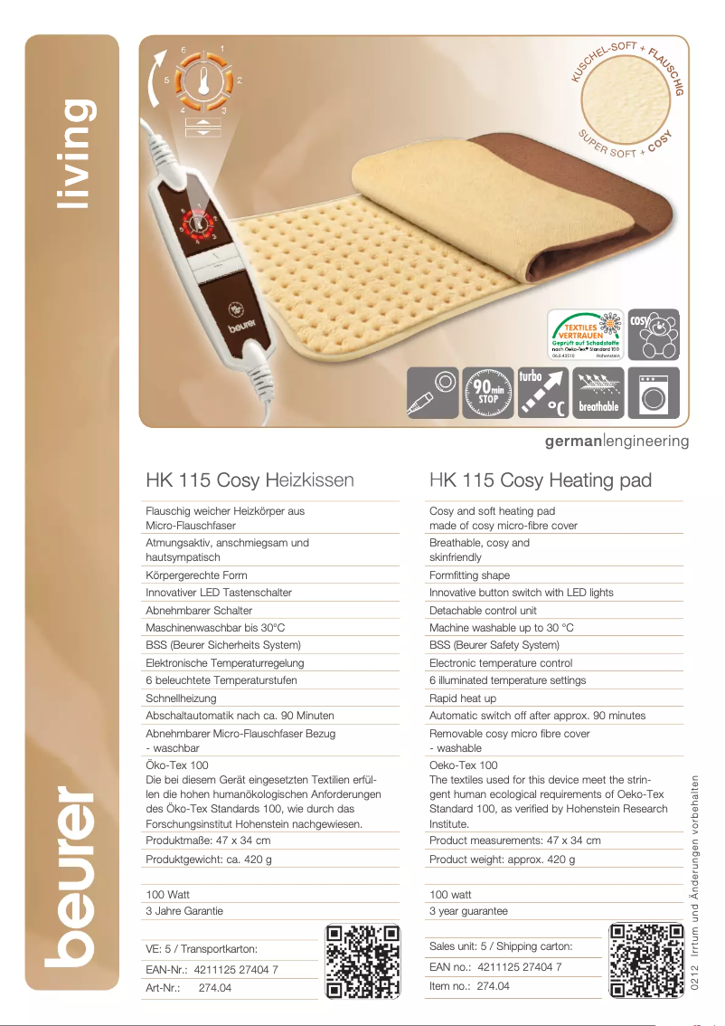 Image de la première page du manuel de l'appareil HK 115