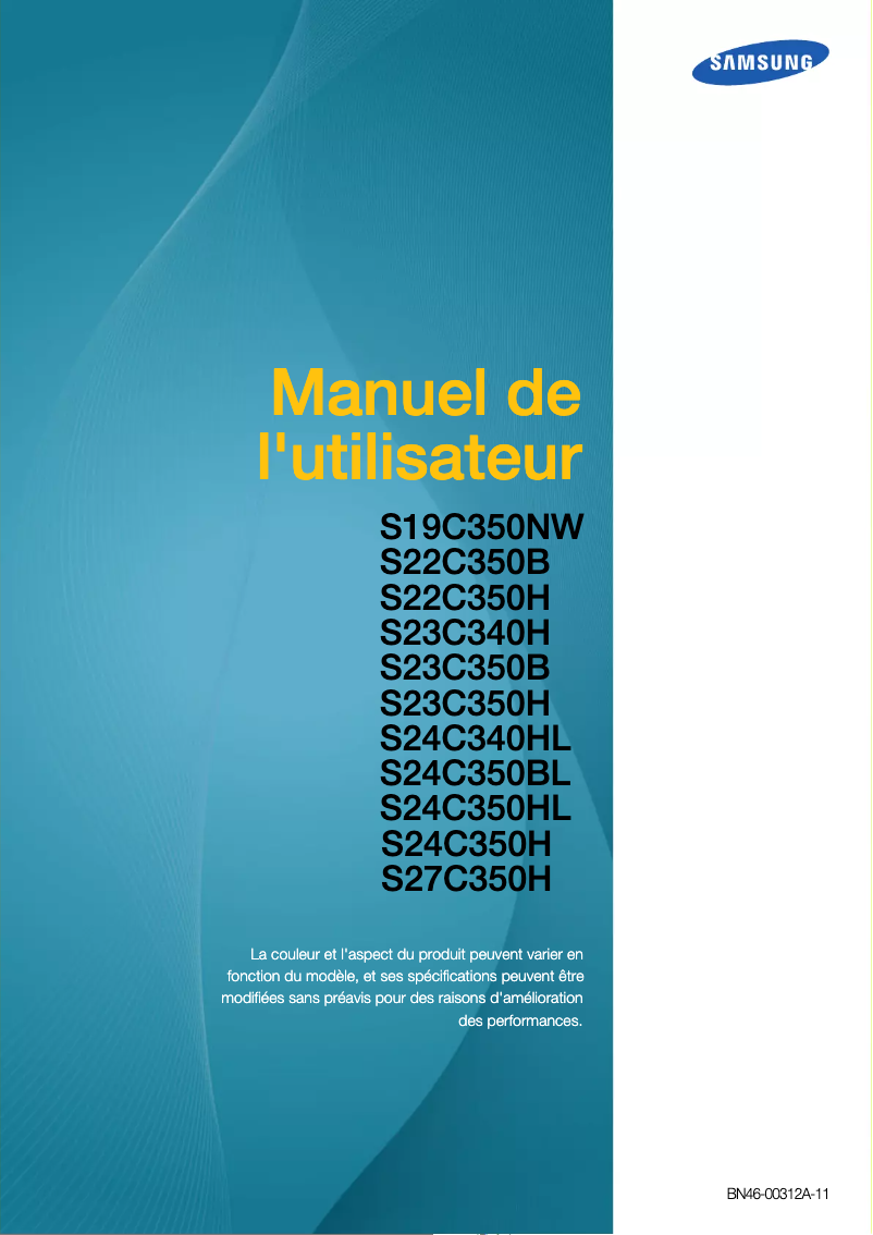 Image de la première page du manuel de l'appareil SyncMaster S24C350H