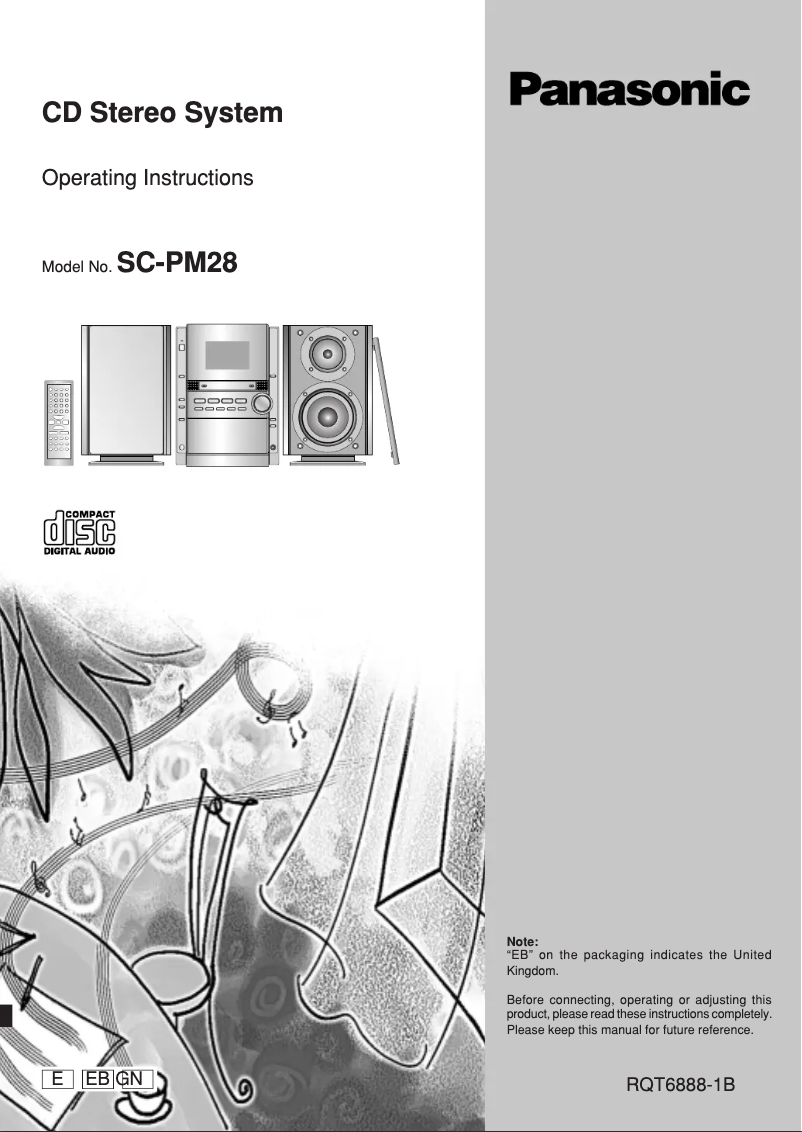 Image de la première page du manuel de l'appareil SC-PM28E