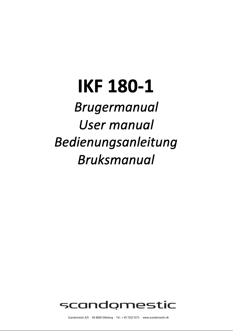 Image de la première page du manuel de l'appareil IKF 180-1