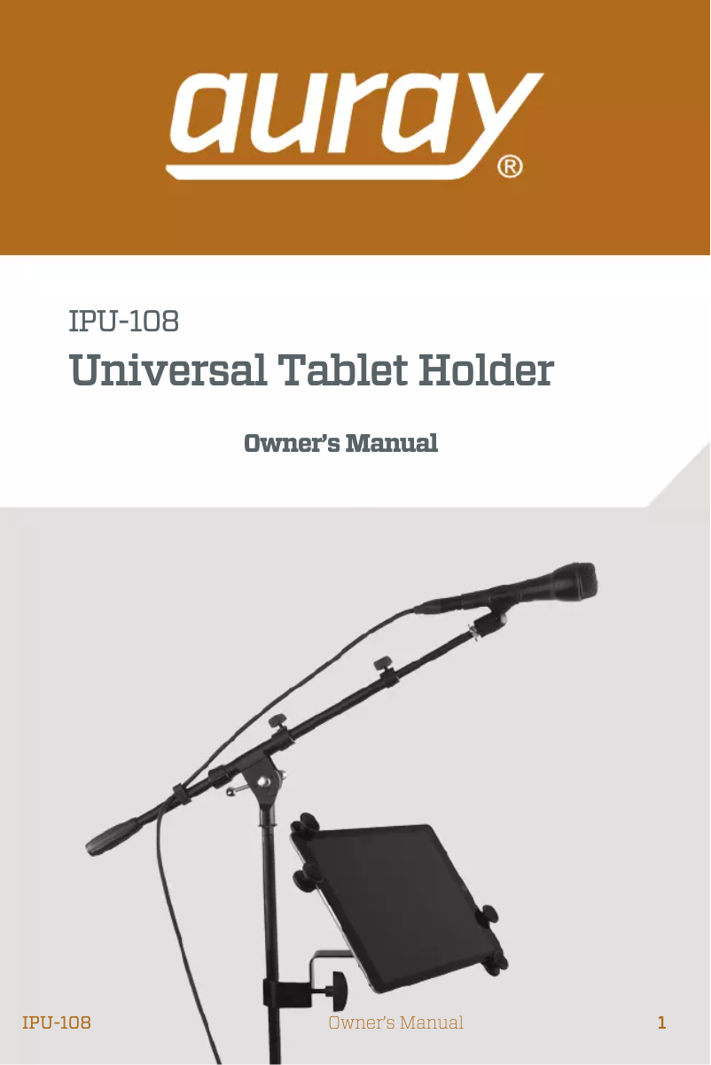 Page n°1 - Manuel utilisateur Auray IPU-108