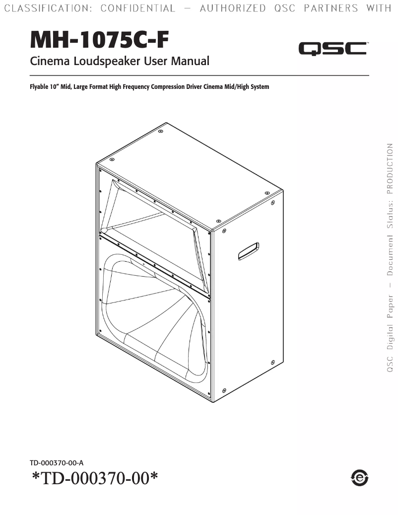 Page 1 de la notice Manuel utilisateur QSC SC-423C-F