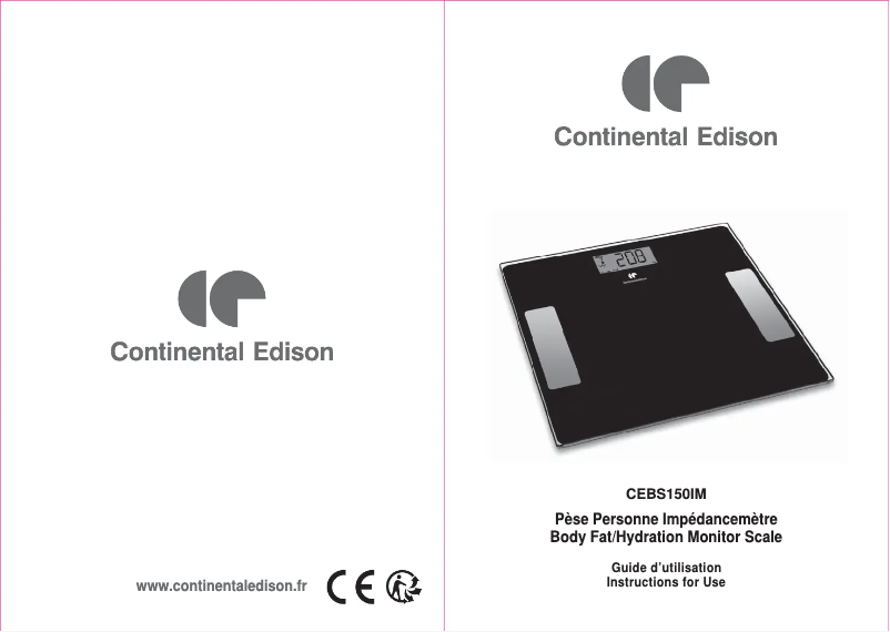 Image de la première page du manuel de l'appareil CEBS150IM