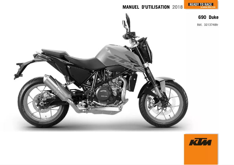Page n°1 - Manuel utilisateur KTM 690 Duke (2018)