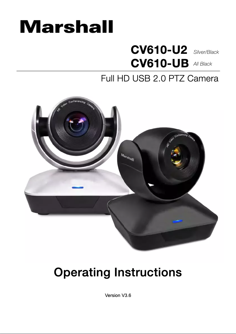 Page 1 de la notice Manuel utilisateur Marshall Electronics CV610-U2