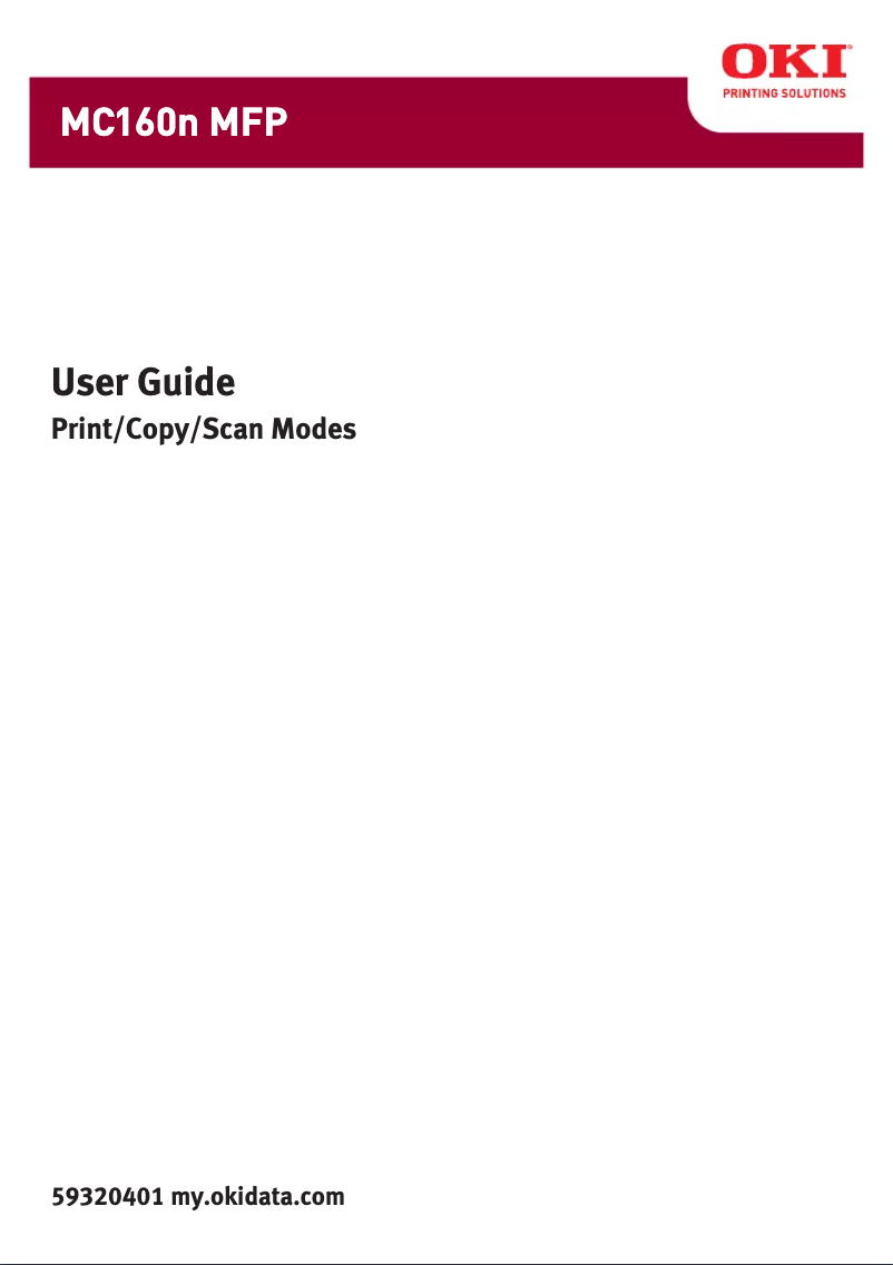 Page 1 de la notice Manuel utilisateur OKI MC160