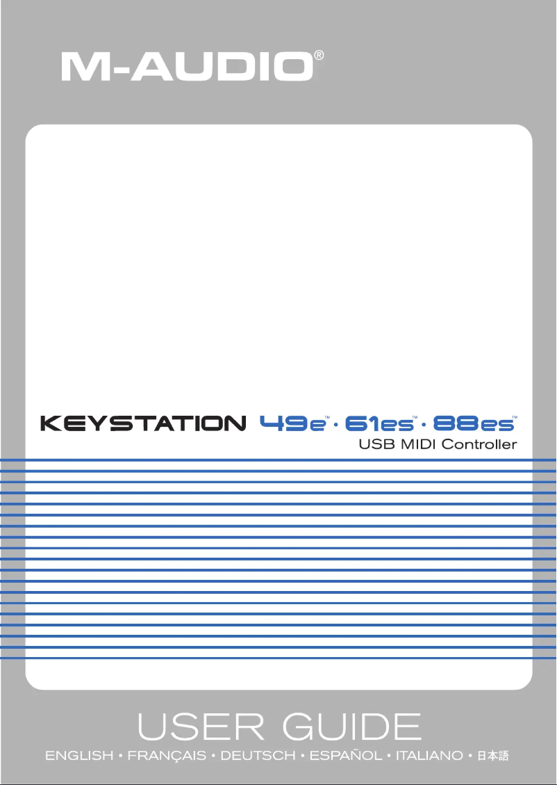 Page n°1 - Manuel utilisateur M-Audio Keystation 61es