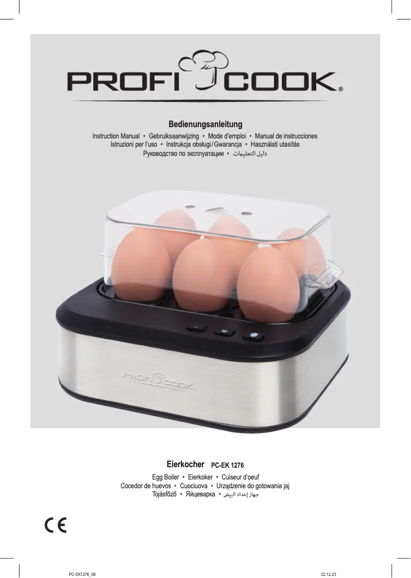 Página 1 del manual Manual de usuario ProfiCook PC-EK 1276