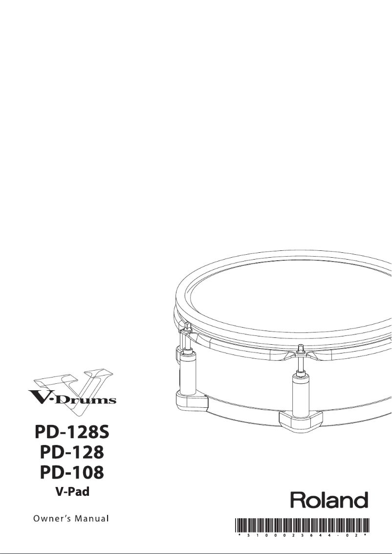 Page 1 de la notice Manuel utilisateur Roland V-Pad PD-128