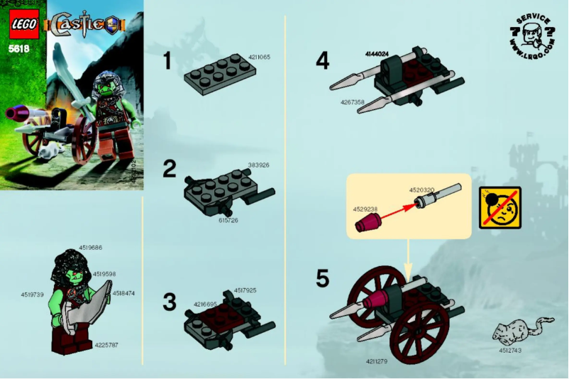 Page 1 de la notice Manuel utilisateur Lego Troll Warrior