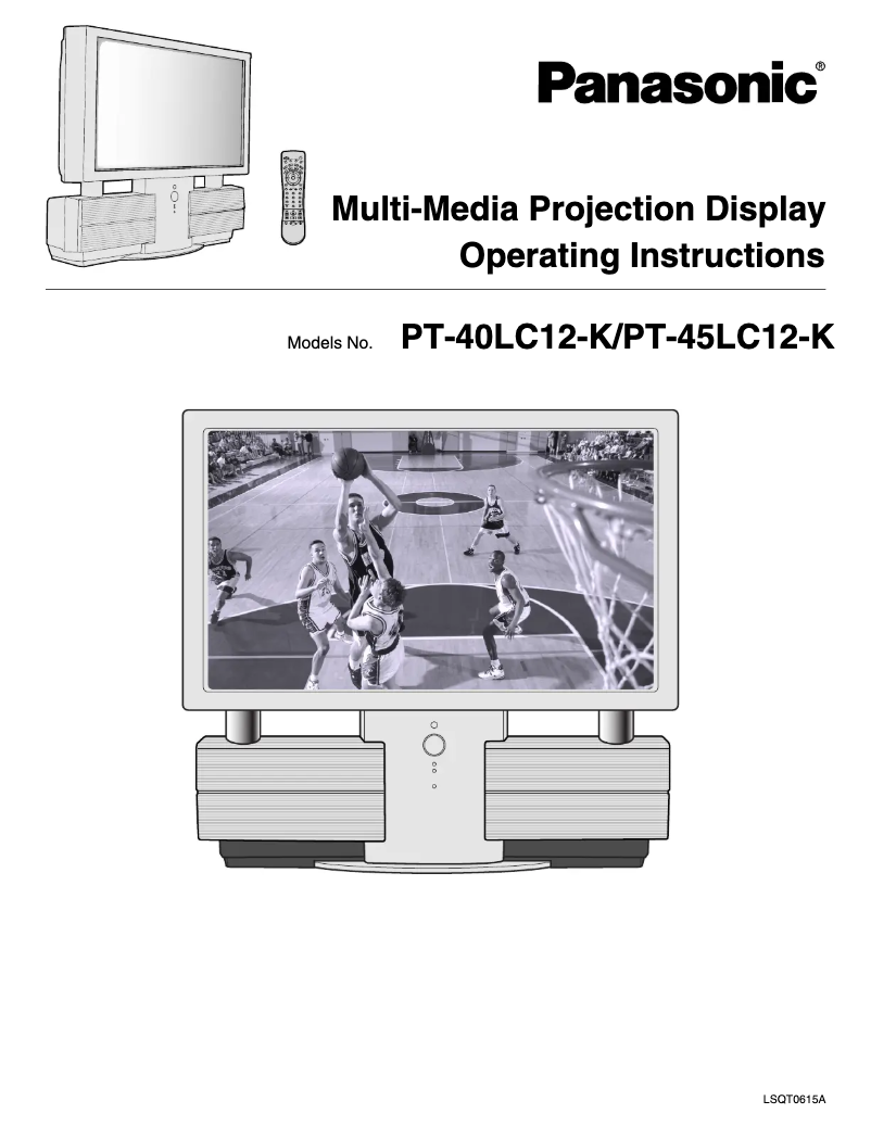 Página 1 del manual Manual de usuario Panasonic PT-40LC12-K