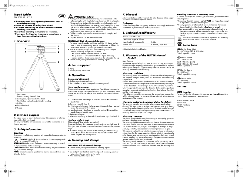 Página 1 del manual Manual de usuario SilverCrest SSSP 1500 A1