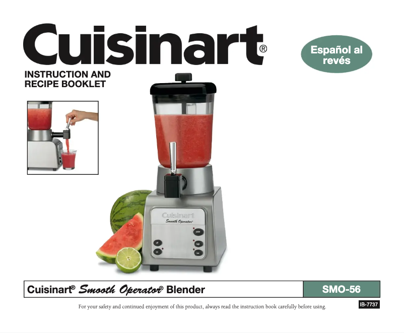 Page n°1 - Manuel utilisateur Cuisinart Smooth Operator SMO-56