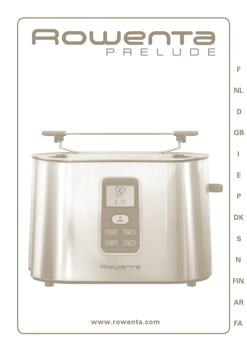 Page 1 de la notice Manuel utilisateur Rowenta Prelude TT618030