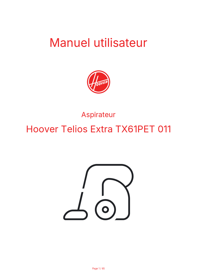 Image de la première page du manuel de l'appareil Telios Extra TX61PET 011