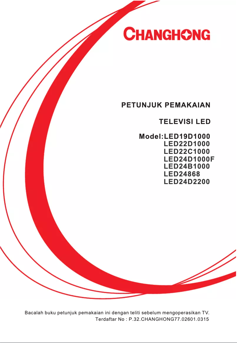 Image de la première page du manuel de l'appareil LED19D1000