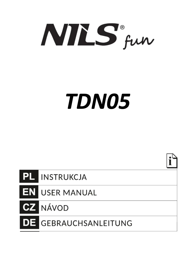 Image de la première page du manuel de l'appareil TDN05